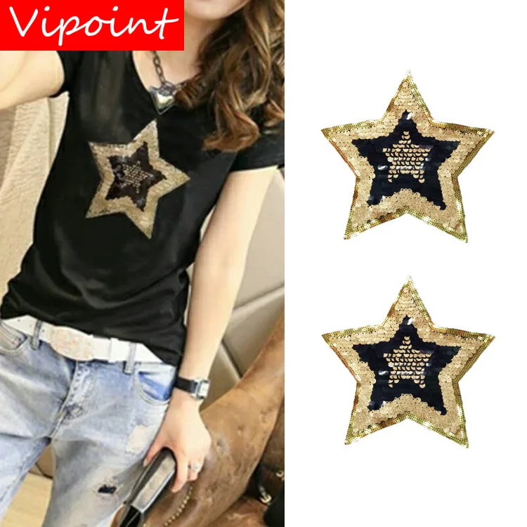 VIPOINT embroidery Sequins big star patches cartoon patches badges applique patches for clothing ZM-52
VIPOINT embroidery Sequins big star patches cartoon patches badges applique patches for clothing ZM-52