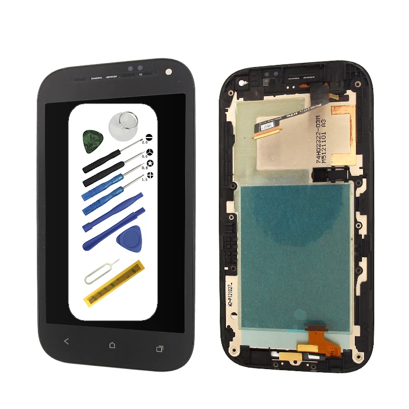 4.3" Original C525e T528t LCD Screen Touch Digitizer with frame and tools Assembly Replacement For htc One SV Display
4.3" Original C525e T528t LCD Screen Touch Digitizer with frame and tools Assembly Replacement For htc One SV Display