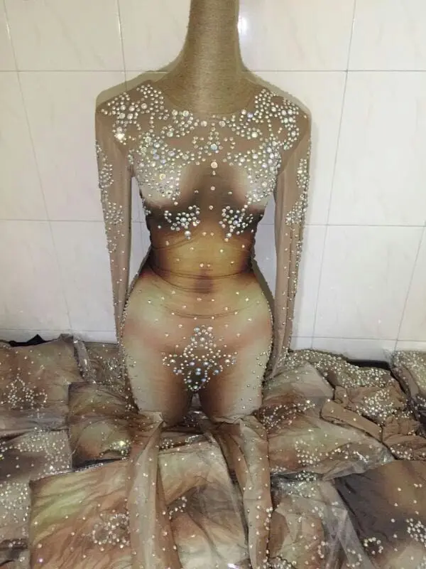 Bright Crystal Skinny Jumpsuit Stretch Women's Dance Costume Stage Show Performance Nightclub Rhinestone Singer Leotard
Bright Crystal Skinny Jumpsuit Stretch Women's Dance Costume Stage Show Performance Nightclub Rhinestone Singer Leotard