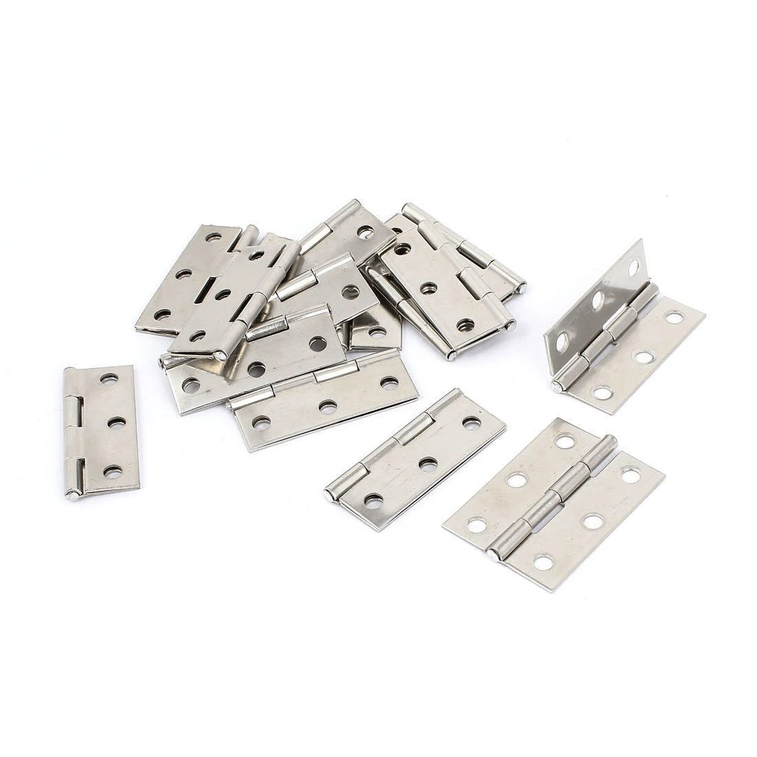 

2-inch Cupboard Cabinet Door Folding Butt Hinges Silver Tone 15 Pcs