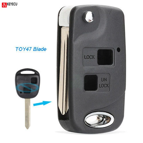 Keyecu New Modified Flip Remote Key Shell 2 Button for Toyota Yaris Carina Corolla Avensis TOY47
Keyecu New Modified Flip Remote Key Shell 2 Button for Toyota Yaris Carina Corolla Avensis TOY47
