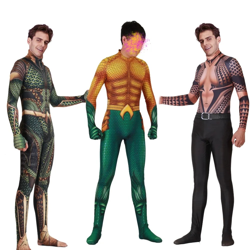 Аниме DC comic Aquaman Arthur Curry косплей костюм взрослые мужчины дети мальчики Zentai боди