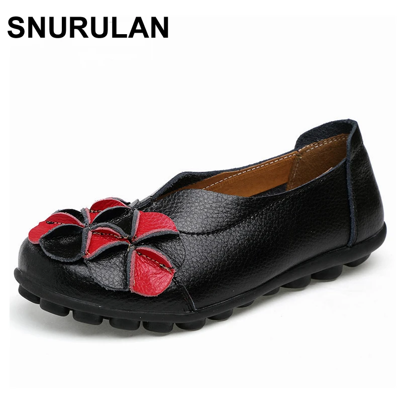SNURULAN New Women Real Leather Flowers Shoes Mother Loafers Soft Leisure Flats Female Driving Casual Footwear Solid Boat Shoe
SNURULAN New Women Real Leather Flowers Shoes Mother Loafers Soft Leisure Flats Female Driving Casual Footwear Solid Boat Shoe