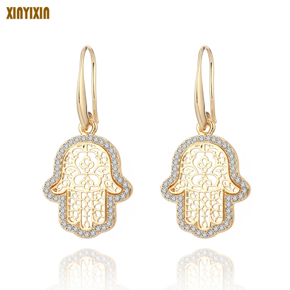 Bohemia Crystal Cute Hand Drop Earrings For Women Hollow Gold Fati Hamsa Hand Earrings Fashion Jewelry Boucles d'oreilles femmes
Bohemia Crystal Cute Hand Drop Earrings For Women Hollow Gold Fati Hamsa Hand Earrings Fashion Jewelry Boucles d'oreilles femmes
