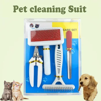 Pets Cleaning Set Cat Dog Hair Brush Combs Nail Scissors Steel Needle Comb Nail File Hair Brush puppy Pet Supplies Accessories
Pets Cleaning Set Cat Dog Hair Brush Combs Nail Scissors Steel Needle Comb Nail File Hair Brush puppy Pet Supplies Accessories