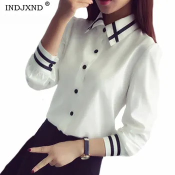 INDJXND Office Blouse Women Sexy Turn Down Collar Long Sleeve Striped Shirt 2019 New Spring Loose Casual Blouses Button Feminina
INDJXND Office Blouse Women Sexy Turn Down Collar Long Sleeve Striped Shirt 2019 New Spring Loose Casual Blouses Button Feminina