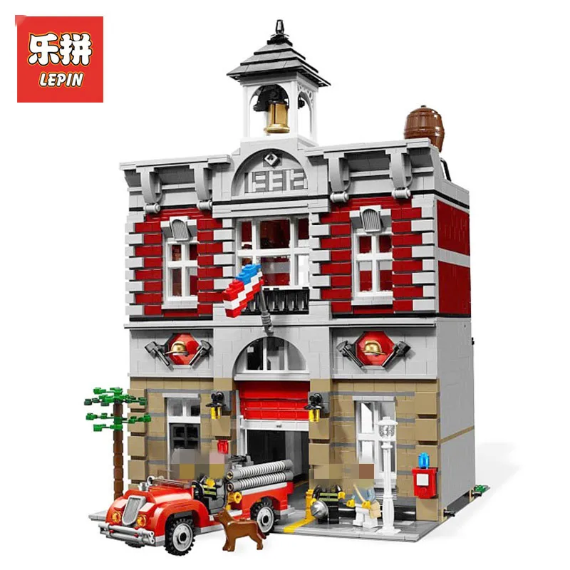 LEPIN 15004 City Street Fire Brigade Model Building Kits Blocks Bricks Compatible 10197 Brick birthday gifts For Children 
LEPIN 15004 City Street Fire Brigade Model Building Kits Blocks Bricks Compatible 10197 Brick birthday gifts For Children
