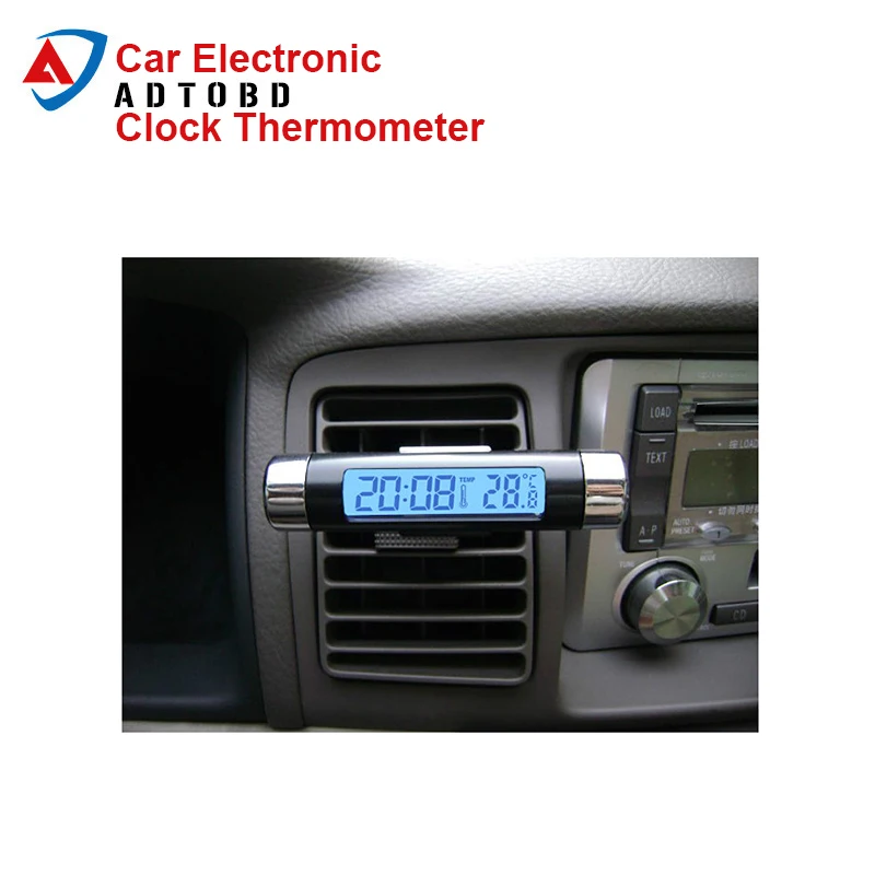 New Clip-on Digital Backlight Car Thermometer Clock LCD 2 in 1 Electronic Watch Auto Clock Ornament Interior for Car Practical
New Clip-on Digital Backlight Car Thermometer Clock LCD 2 in 1 Electronic Watch Auto Clock Ornament Interior for Car Practical