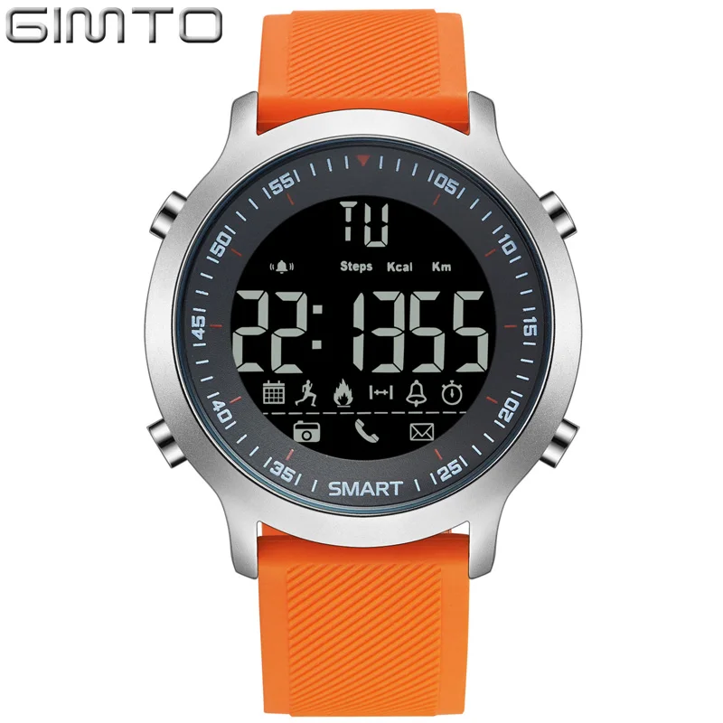 GIMTO Bluetooth Sport Men Smart Watch Shock Waterproof Digital LED Clock Military Wristwatch Male Stopwatch Relogio Masculino
GIMTO Bluetooth Sport Men Smart Watch Shock Waterproof Digital LED Clock Military Wristwatch Male Stopwatch Relogio Masculino