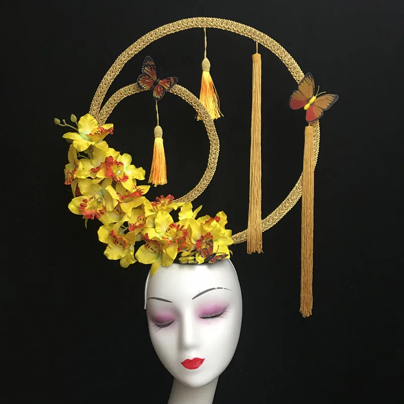 

DIY handmade classical Chinese style show headdress adult stage hair accessories for women