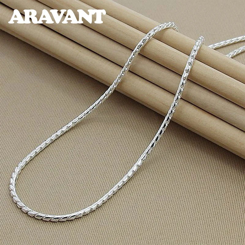 3MM Twist Chains Necklace 925 Silver Necklaces For Women Men Fashion Silver Jewelry
3MM Twist Chains Necklace 925 Silver Necklaces For Women Men Fashion Silver Jewelry