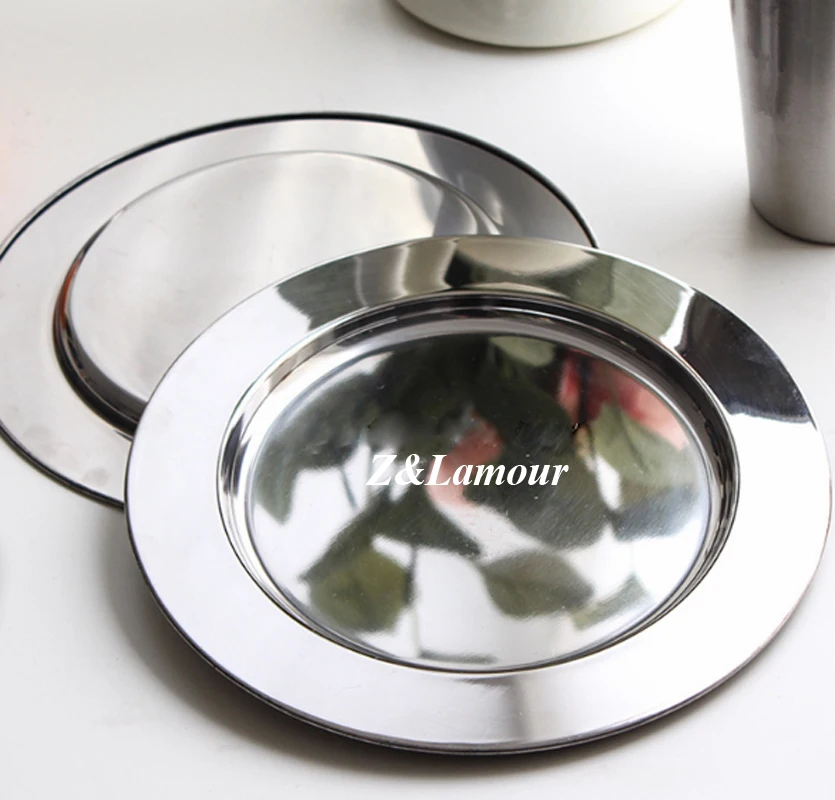 100pcs/lot European stainless steel disc sliver pudding disc flat plate cake plate hotel supplies
100pcs/lot European stainless steel disc sliver pudding disc flat plate cake plate hotel supplies