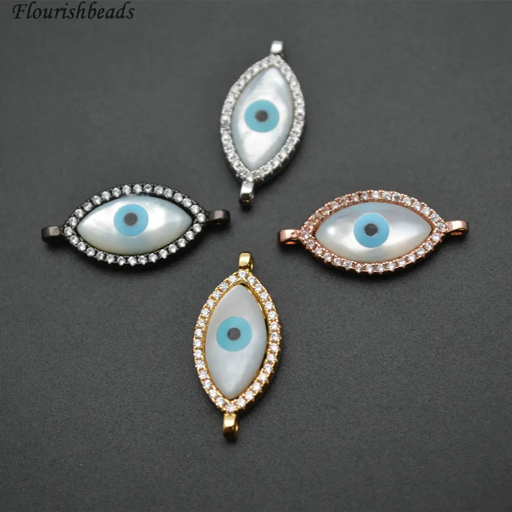 10x22mm Paved CZ White Shell Eye Veins Two Loops Jewelry Connectors Necklace Links 10pc per lot
10x22mm Paved CZ White Shell Eye Veins Two Loops Jewelry Connectors Necklace Links 10pc per lot