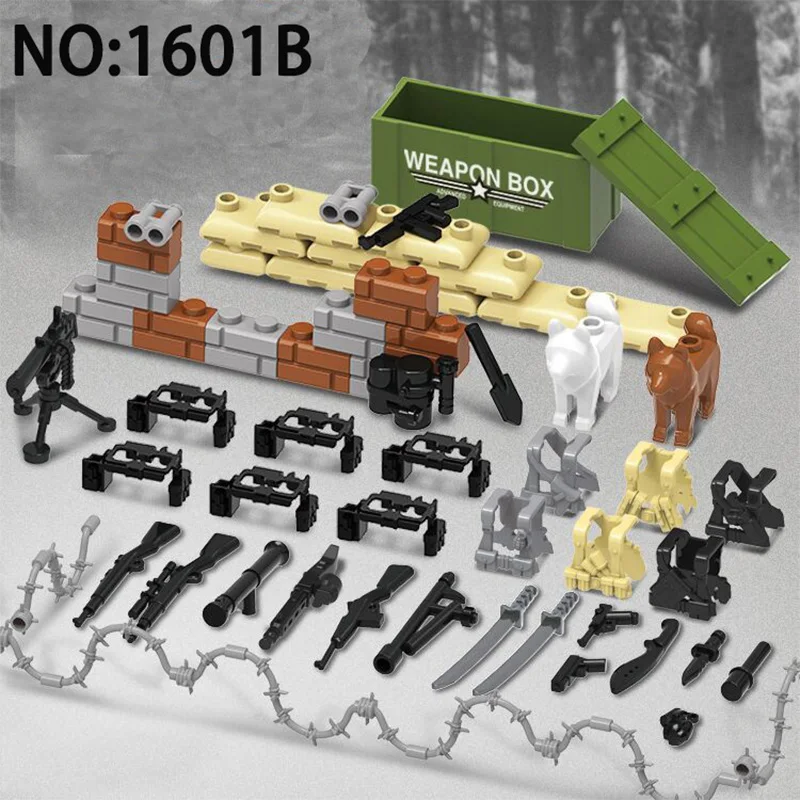 WW2 Military Weapon Building Blocks Pack MOC Army Accessory Soldier Figure Gun City Police SWAT Team Toys Compatible LegoINGlys
WW2 Military Weapon Building Blocks Pack MOC Army Accessory Soldier Figure Gun City Police SWAT Team Toys Compatible LegoINGlys