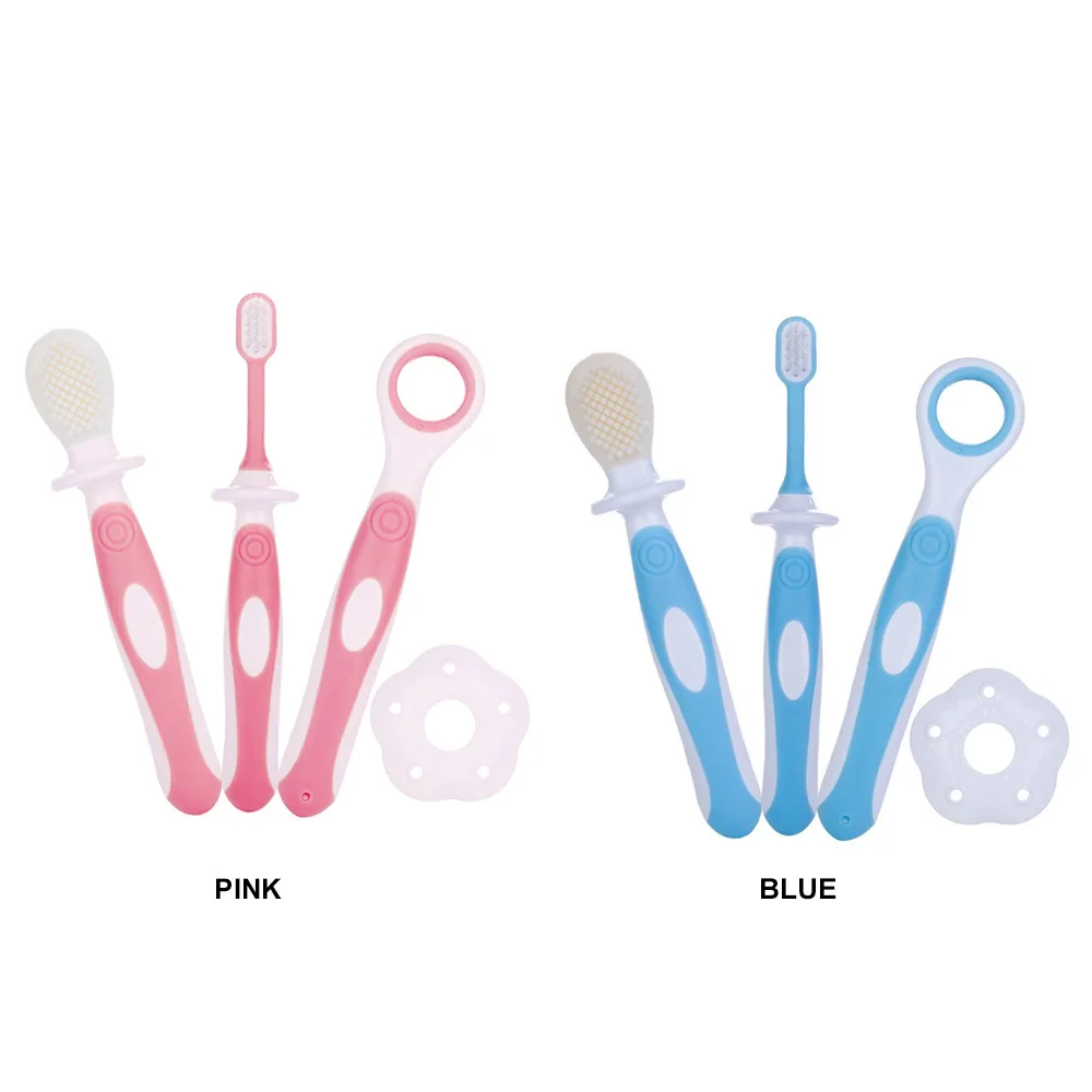 Blue/Pink 3in1 Baby Toothbrush Baby Training Brush Eating Habit Washing Stuff Silicone Teether Gift Set White Teeth Travel
Blue/Pink 3in1 Baby Toothbrush Baby Training Brush Eating Habit Washing Stuff Silicone Teether Gift Set White Teeth Travel
