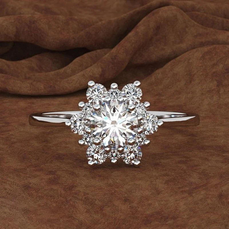 Cute Princess Snow Flower Ring For Women White Zircon Silver Gold Color Pure Clear Engagement Wedding Rings Jewelry Gifts O5M060
Cute Princess Snow Flower Ring For Women White Zircon Silver Gold Color Pure Clear Engagement Wedding Rings Jewelry Gifts O5M060
