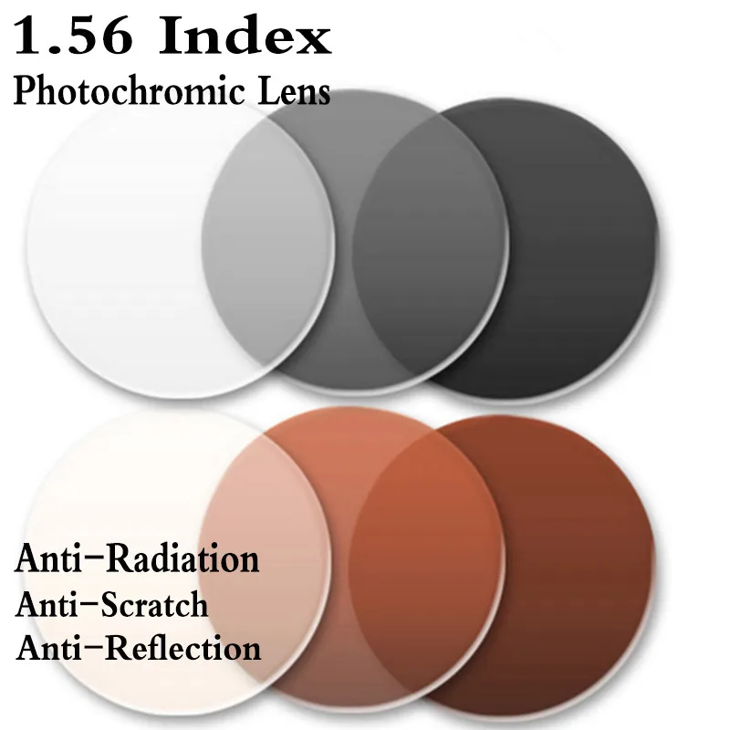 1.56 Index Photochromic Brown Gray Aspherical Prescriptions Lens Optical Myopia Presbyopia Glasses Anti-radiation Lens 2 PCS
1.56 Index Photochromic Brown Gray Aspherical Prescriptions Lens Optical Myopia Presbyopia Glasses Anti-radiation Lens 2 PCS