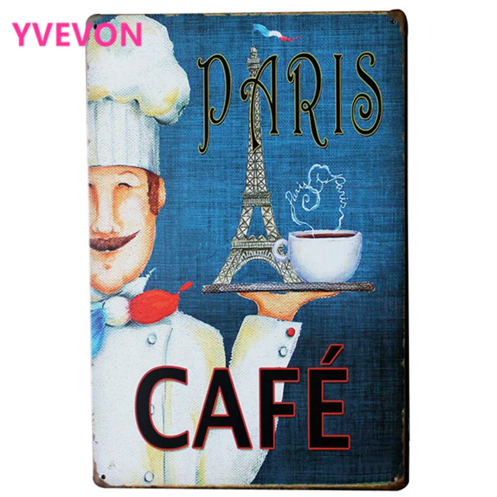PARIS COFFEE Tin Coffee Sign Retro Decor Poster with Cook chief and Cup for tourist happy hour by Eiffel Tower LJ5-12 20x30cm
PARIS COFFEE Tin Coffee Sign Retro Decor Poster with Cook chief and Cup for tourist happy hour by Eiffel Tower LJ5-12 20x30cm