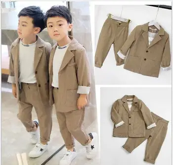 2019 2PCS Kids brown Wedding Boy/Girls Blazer Suit Brand Flower Boys Formal Tuxedos fashion School Suit Kids Spring Clothing Set
2019 2PCS Kids brown Wedding Boy/Girls Blazer Suit Brand Flower Boys Formal Tuxedos fashion School Suit Kids Spring Clothing Set