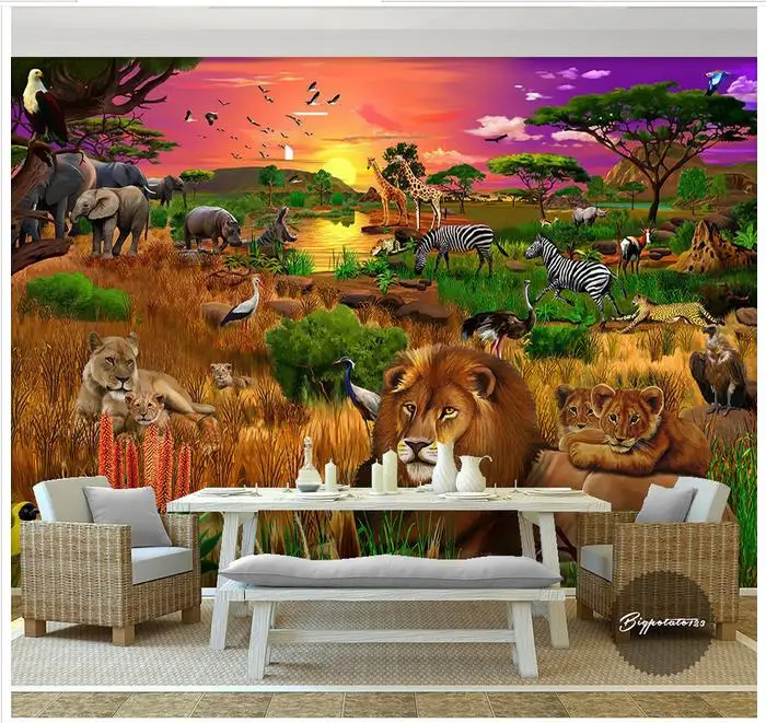 Custom 3d wallpaper 3d wall mural wallpaper Cartoon Sunshine forest lion elephant eagle animal wallpaper child oil painting wall
Custom 3d wallpaper 3d wall mural wallpaper Cartoon Sunshine forest lion elephant eagle animal wallpaper child oil painting wall