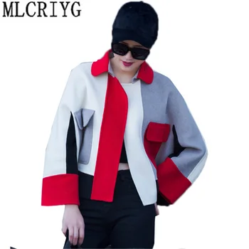Double-Sided Cashmere Coat Women 2019 Autumn Elegant Short Wool Coats Female Patchwork Jacket chaquetas invierno mujer LX226
Double-Sided Cashmere Coat Women 2019 Autumn Elegant Short Wool Coats Female Patchwork Jacket chaquetas invierno mujer LX226
