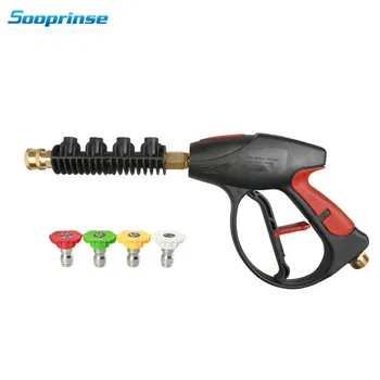 High Pressure Washer Water Foam Gun Wand Tips Pistol Short Gun foam Lance Nozzle 4 Quick connect Nozzle 4000 PSI 2020 New
High Pressure Washer Water Foam Gun Wand Tips Pistol Short Gun foam Lance Nozzle 4 Quick connect Nozzle 4000 PSI 2020 New
