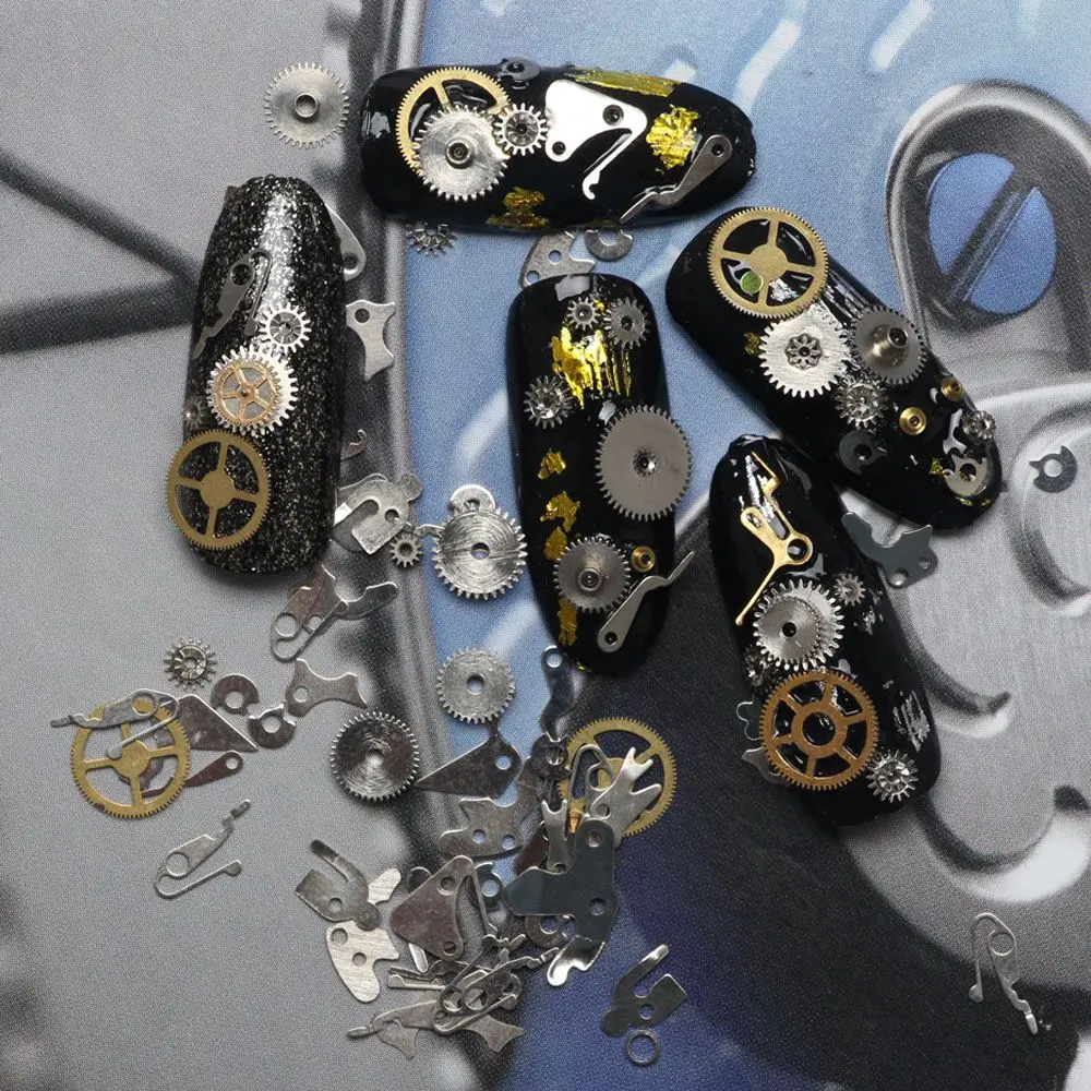 Nail Art 1 Box Glitters Acrylic 3D Decoration Cyberpunk Vintage Steampunk Watch Cogs Gears Wheels Parts Assorted Craft Arts
Nail Art 1 Box Glitters Acrylic 3D Decoration Cyberpunk Vintage Steampunk Watch Cogs Gears Wheels Parts Assorted Craft Arts