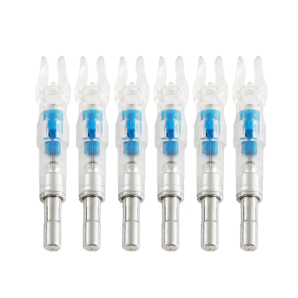 6pcs Blue Automatically Lighted Bow String Activated LED Lighted S Nocks for ID 6.2 mm Archery Arrow Accessory Shooting Hunting
6pcs Blue Automatically Lighted Bow String Activated LED Lighted S Nocks for ID 6.2 mm Archery Arrow Accessory Shooting Hunting