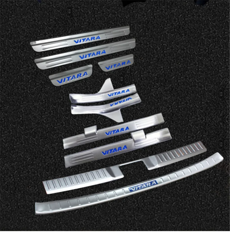 Car styling stainless steel Rear Bumper Car door cover inside and outside door sill plate For Suzuki Vitara 2018-2015
Car styling stainless steel Rear Bumper Car door cover inside and outside door sill plate For Suzuki Vitara 2018-2015