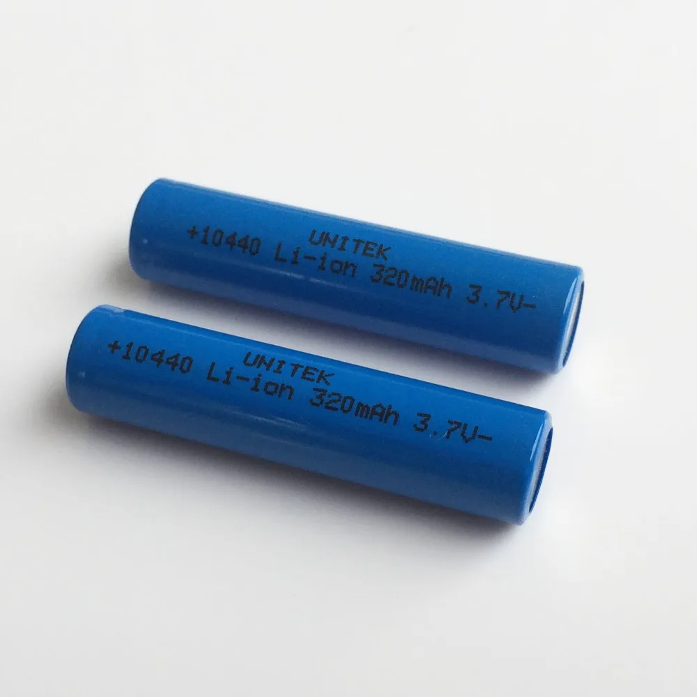UNITEK 2pcs 3.7v 10440 rechargeable li-ion battery 320mah AAA lithium ion cell for laser flashlight torch
UNITEK 2pcs 3.7v 10440 rechargeable li-ion battery 320mah AAA lithium ion cell for laser flashlight torch