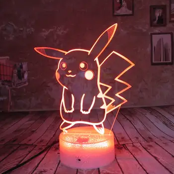 3D Illusion LED Night Light 7 Colors Gradual Changing Pokemon Pikachu Touch Switch USB Table Lamp Holiday Gifts Home Decorations
3D Illusion LED Night Light 7 Colors Gradual Changing Pokemon Pikachu Touch Switch USB Table Lamp Holiday Gifts Home Decorations