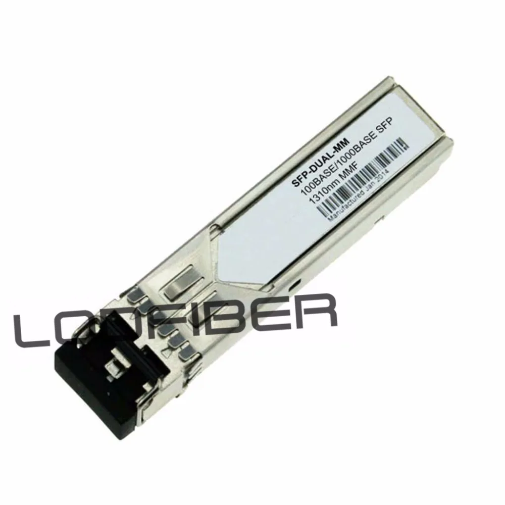 SFP-DUAL-MM Compatible Dual-Speed 100BASE-FX/1000BASE-SX SFP 1310nm 2km DOM Transceiver
SFP-DUAL-MM Compatible Dual-Speed 100BASE-FX/1000BASE-SX SFP 1310nm 2km DOM Transceiver