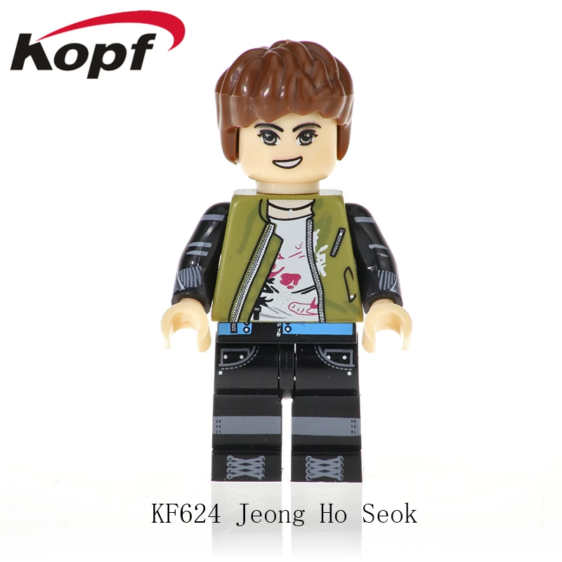 KF624 KF625 KF626 KF627 KF628 KF629 KF630 Single  Sale Building Blocks Famous Group Korea Super Star Character Action Figures For Children Collection Toys KF6053 