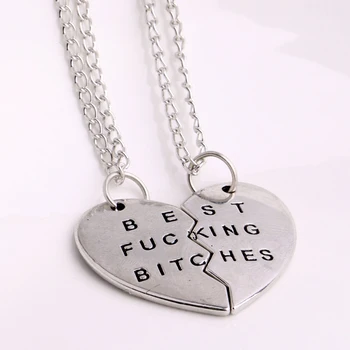 12Set/Lot New Arrival Chic 2PC Broken Heart Pendant Necklace Best Bitches Friends Forever Women Charm Chain Jewelry Collar Gifts
12Set/Lot New Arrival Chic 2PC Broken Heart Pendant Necklace Best Bitches Friends Forever Women Charm Chain Jewelry Collar Gifts