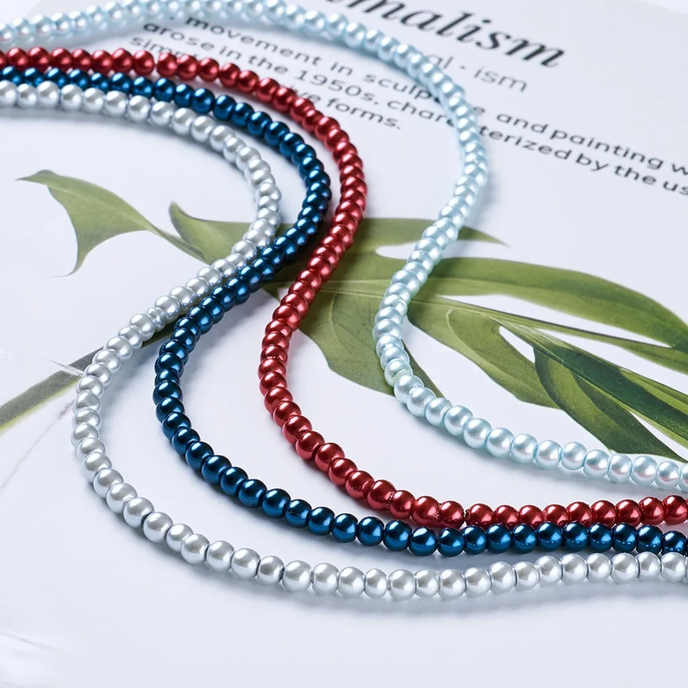 Pandahall Glass Pearl Beads Strands Round Pearlized Beads DIY Bracelet Earrings Charms Necklace beads for Jewelry Making 4mm
Pandahall Glass Pearl Beads Strands Round Pearlized Beads DIY Bracelet Earrings Charms Necklace beads for Jewelry Making 4mm