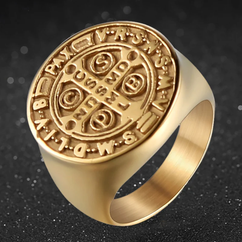 Stainless Steel Ring Catholic Patron Saint St Benedict of Nursia Holy Medal Cross Rings For Men Religious Jewelry NDSMD CSSML
Stainless Steel Ring Catholic Patron Saint St Benedict of Nursia Holy Medal Cross Rings For Men Religious Jewelry NDSMD CSSML