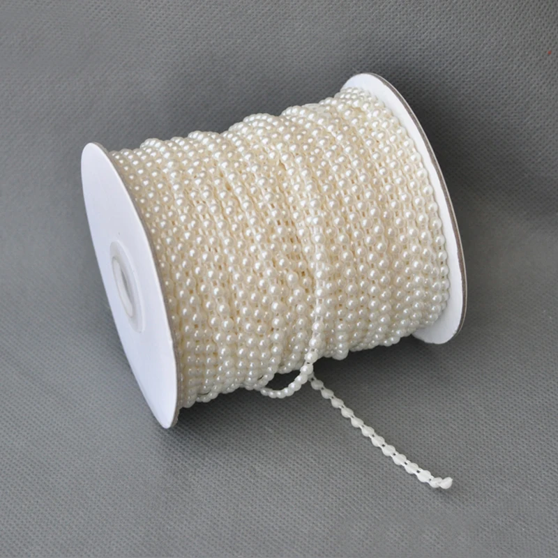 50m/roll 4mm pearl Beads chain Garland strands Wedding Party pearl decoration string/ Crafting DIY accessory
50m/roll 4mm pearl Beads chain Garland strands Wedding Party pearl decoration string/ Crafting DIY accessory