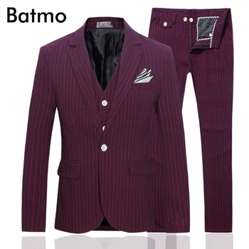 Batmo 2017 new arrival autumn striped skinny wine red casual suits men ,wedding dress,plus-size M-5XL TZ80
Batmo 2017 new arrival autumn striped skinny wine red casual suits men ,wedding dress,plus-size M-5XL TZ80