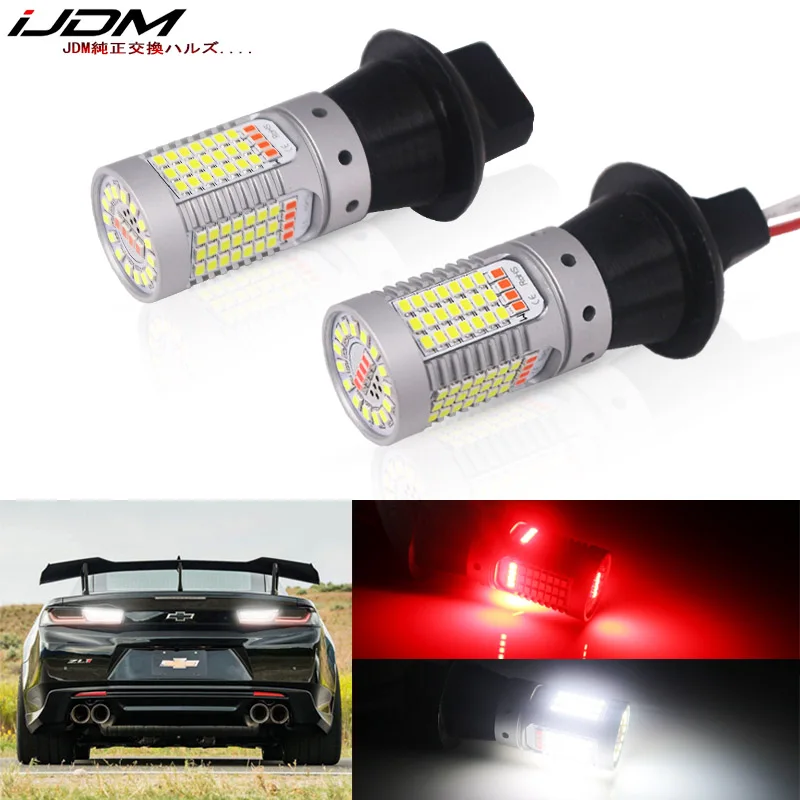 iJDM Car T20 LED White/Red Dual-Color Canbus W21W 7440 led Bulbs For 16-up Chevy Camaro Backup Reverse Lights & Rear Fog Lamp
iJDM Car T20 LED White/Red Dual-Color Canbus W21W 7440 led Bulbs For 16-up Chevy Camaro Backup Reverse Lights & Rear Fog Lamp