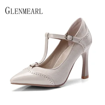 High Heels Women Shoes Mary Janes Pumps Brand Spring T-Strap Rome Shoes Woman Thin Heels Buckle Pointed Toe Single Party PumpsDE
High Heels Women Shoes Mary Janes Pumps Brand Spring T-Strap Rome Shoes Woman Thin Heels Buckle Pointed Toe Single Party PumpsDE