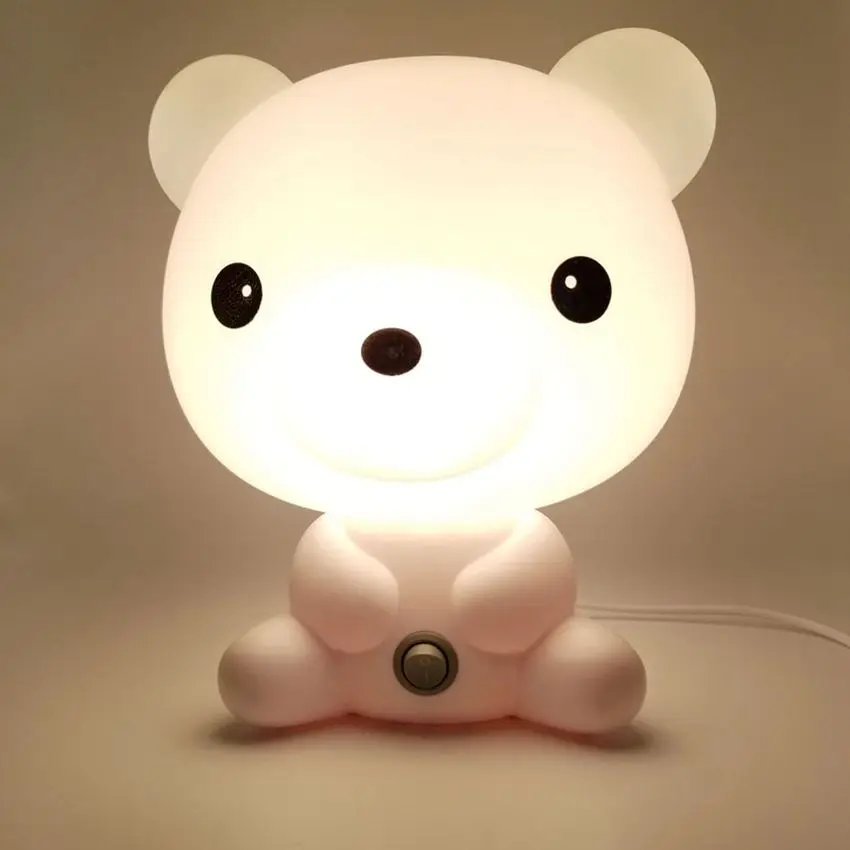 Cartoon bear Night light US EU plug 110V 220V desk lamp E14 bulb Children Baby Gifts Sleep lamp For Bedroom bedside indoor decor
Cartoon bear Night light US EU plug 110V 220V desk lamp E14 bulb Children Baby Gifts Sleep lamp For Bedroom bedside indoor decor