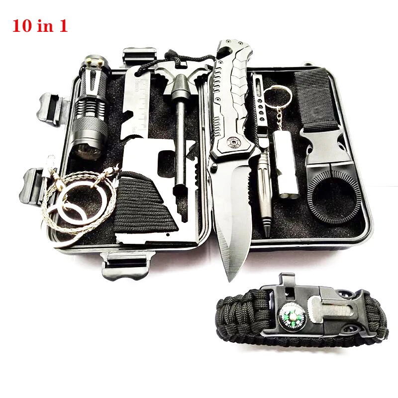 10 in 1 Outdoor Survival Box Outdoor Escaping Tools Multifunction First Aid Bag SOS Emergency Self Defense for Survival Box
10 in 1 Outdoor Survival Box Outdoor Escaping Tools Multifunction First Aid Bag SOS Emergency Self Defense for Survival Box