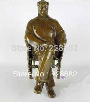 Metal Crafts Crafts brone statue of Chairman Mao ornaments old 
Metal Crafts Crafts brone statue of Chairman Mao ornaments old