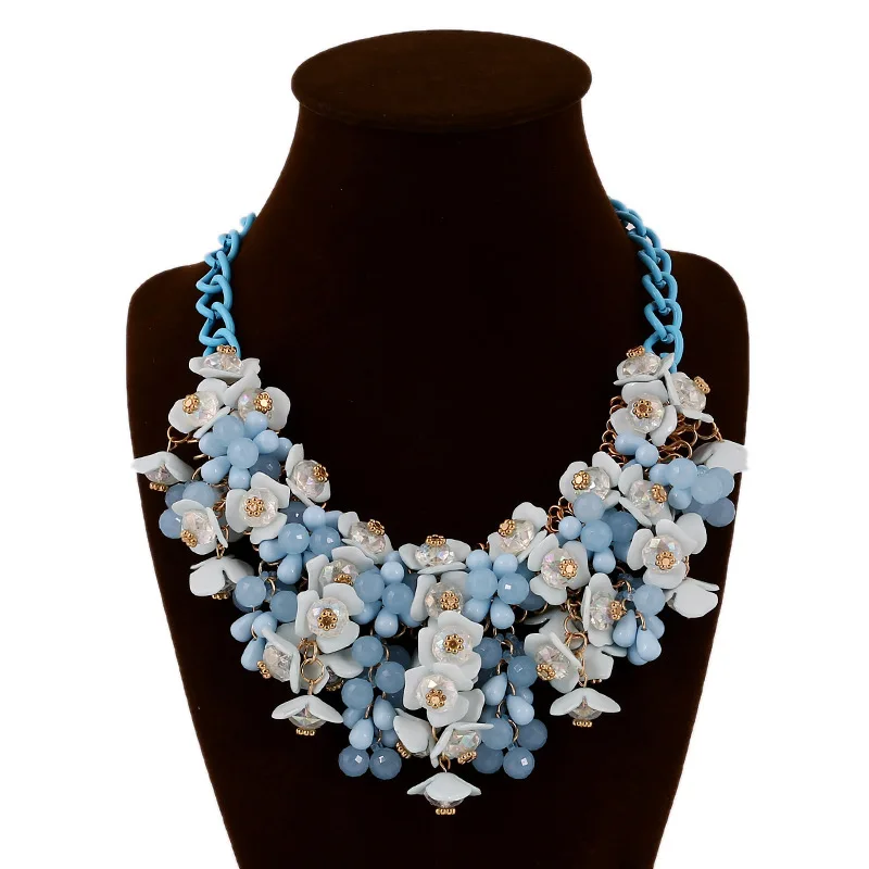 Fashion Necklaces Flowers Exaggerate custom short chain Necklaces Female costume Accessories layered flower necklace 6 colors
Fashion Necklaces Flowers Exaggerate custom short chain Necklaces Female costume Accessories layered flower necklace 6 colors