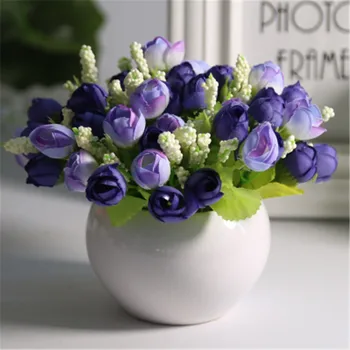 Ceramic Pot Artificial Purple Rose Green Plant Beautiful Home/Party/Hotel/Car/Festival/Wedding decoration Artificial Flowers
Ceramic Pot Artificial Purple Rose Green Plant Beautiful Home/Party/Hotel/Car/Festival/Wedding decoration Artificial Flowers