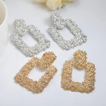Vintage Earrings For Women Gold Color Geometric Statement Earring 2018 Texture Metal Drop Earing Hanging Fashion Jewelry
Vintage Earrings For Women Gold Color Geometric Statement Earring 2018 Texture Metal Drop Earing Hanging Fashion Jewelry