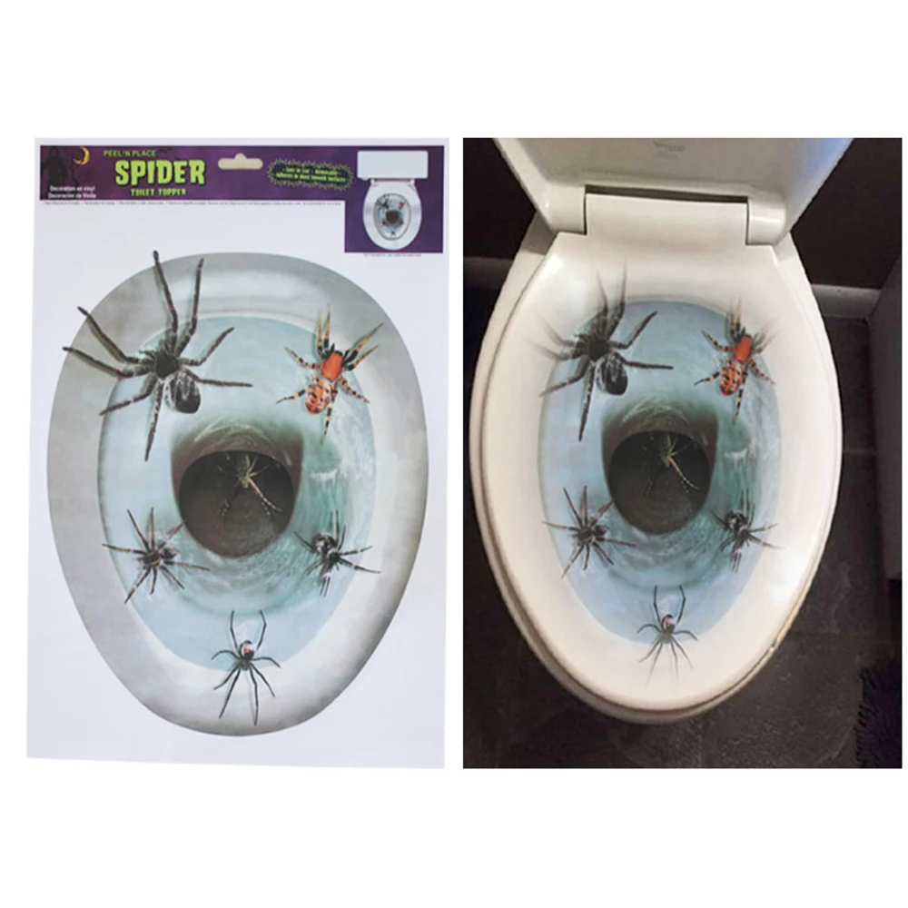 Bathroom Toilet Halloween Stickers Bowl Seat Decal Horror Spider Sticker Water-resistant Halloween Decoration Decorating Paper
Bathroom Toilet Halloween Stickers Bowl Seat Decal Horror Spider Sticker Water-resistant Halloween Decoration Decorating Paper