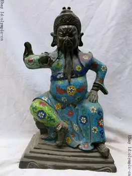 Old 14" China hand-made bronze Cloisonne military deity of wealth Guan yu Statue
Old 14" China hand-made bronze Cloisonne military deity of wealth Guan yu Statue