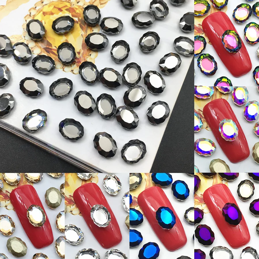 20/144pcs Rainbow Lace Oval Mirror Rhinestone Flatback Nail Decoration Crystal AB Mirror Stone for Dress Clothing Accessories
20/144pcs Rainbow Lace Oval Mirror Rhinestone Flatback Nail Decoration Crystal AB Mirror Stone for Dress Clothing Accessories