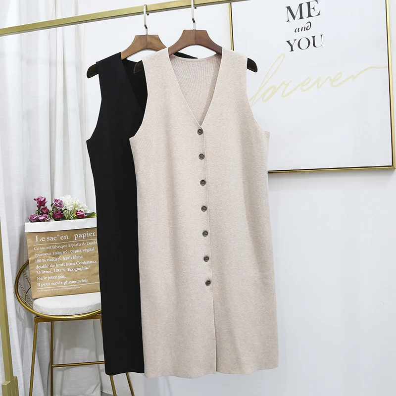 Womens Medium Long Knitted Vest Sweater Dress Plus Size Casual Loose Fall and Winter V Neck Jacket Sleeveless Outerwear Clothing
Womens Medium Long Knitted Vest Sweater Dress Plus Size Casual Loose Fall and Winter V Neck Jacket Sleeveless Outerwear Clothing